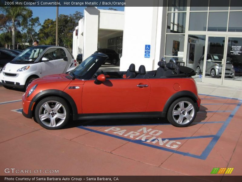 Hot Orange Metallic / Black/Orange 2006 Mini Cooper S Convertible