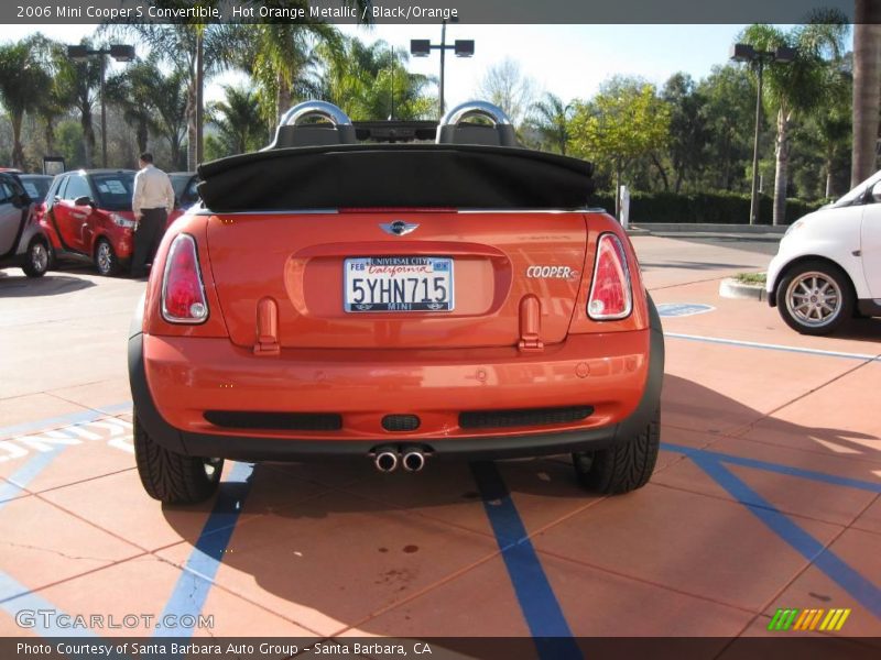 Hot Orange Metallic / Black/Orange 2006 Mini Cooper S Convertible