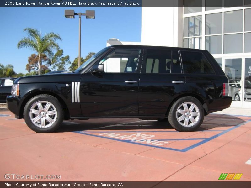 Java Black Pearlescent / Jet Black 2008 Land Rover Range Rover V8 HSE