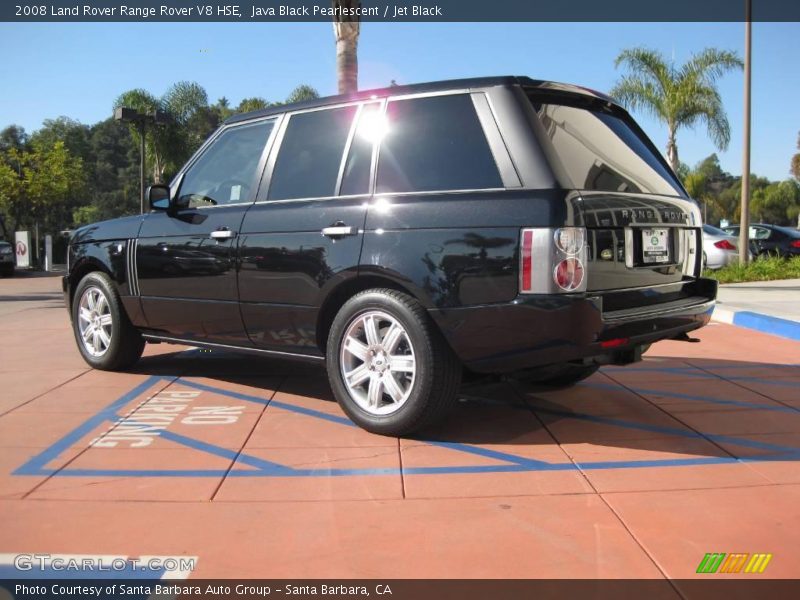Java Black Pearlescent / Jet Black 2008 Land Rover Range Rover V8 HSE