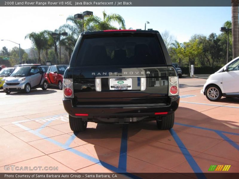 Java Black Pearlescent / Jet Black 2008 Land Rover Range Rover V8 HSE