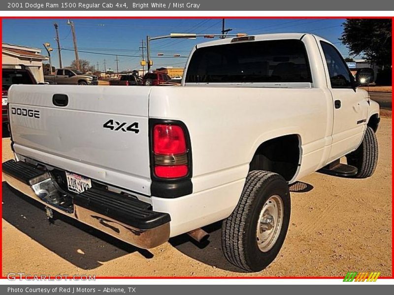 Bright White / Mist Gray 2001 Dodge Ram 1500 Regular Cab 4x4