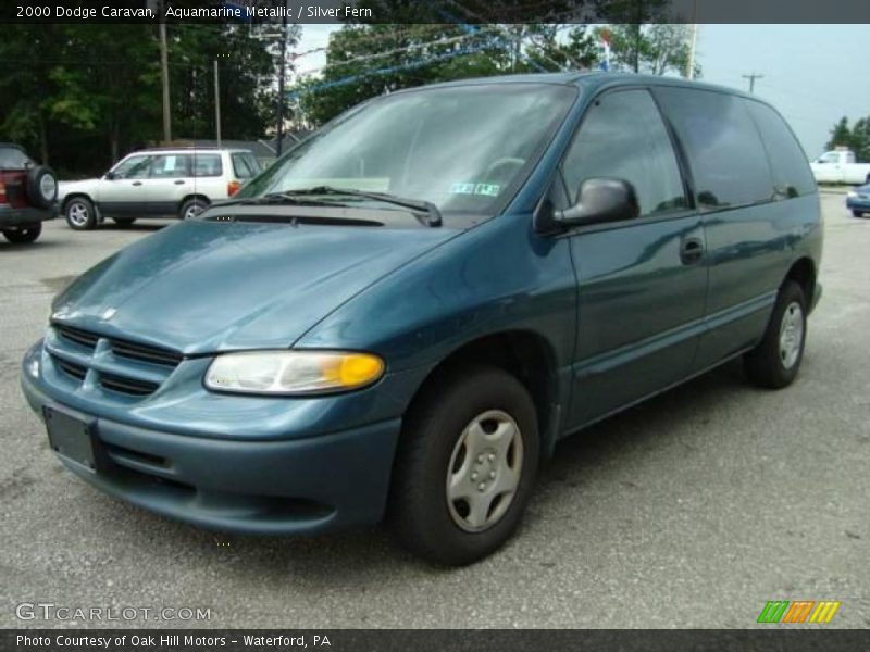 Aquamarine Metallic / Silver Fern 2000 Dodge Caravan