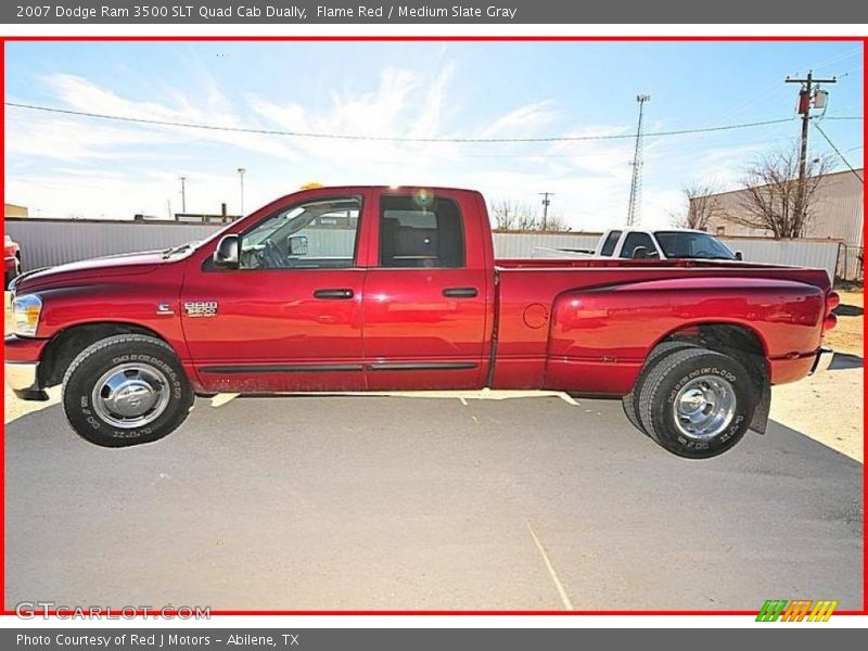Flame Red / Medium Slate Gray 2007 Dodge Ram 3500 SLT Quad Cab Dually