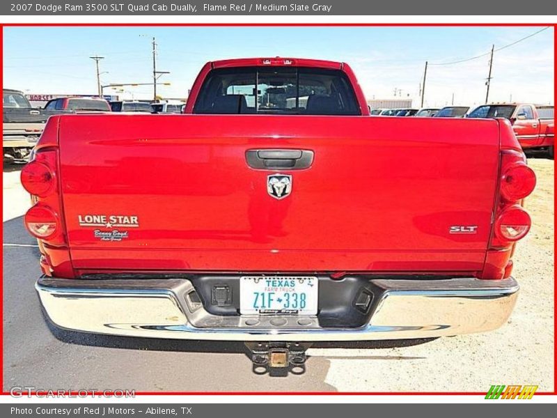 Flame Red / Medium Slate Gray 2007 Dodge Ram 3500 SLT Quad Cab Dually