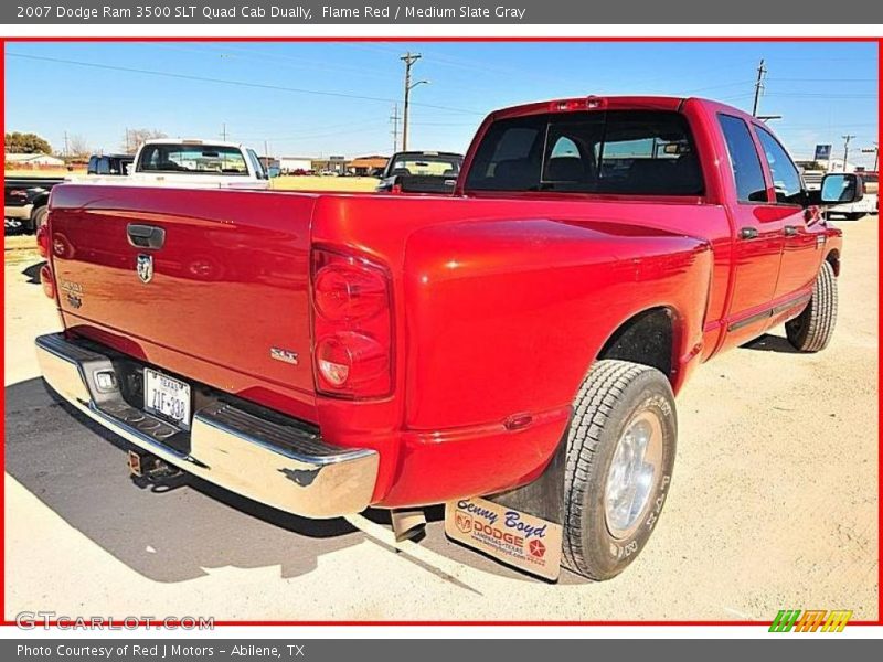 Flame Red / Medium Slate Gray 2007 Dodge Ram 3500 SLT Quad Cab Dually