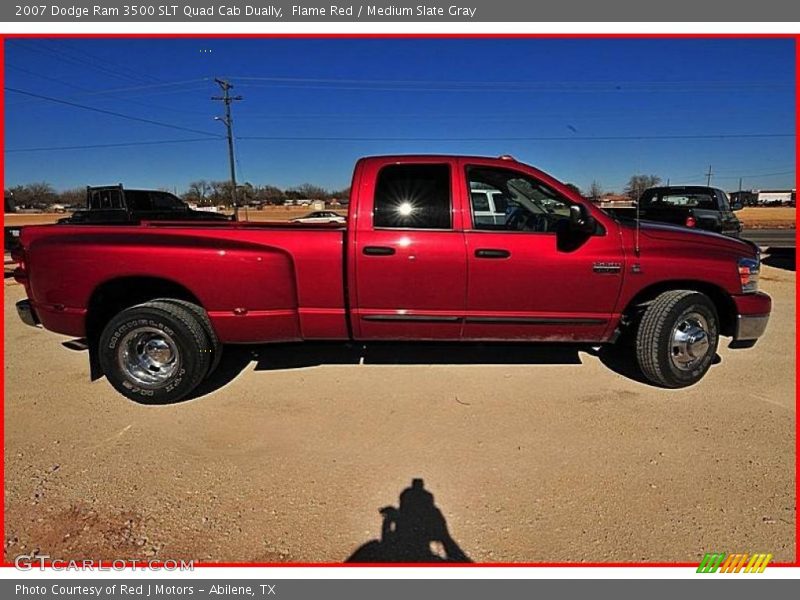 Flame Red / Medium Slate Gray 2007 Dodge Ram 3500 SLT Quad Cab Dually
