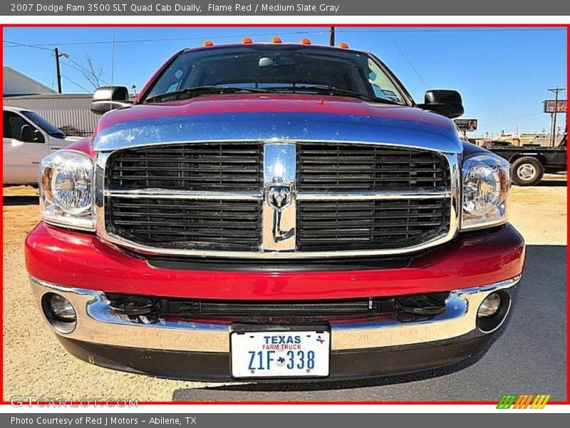 Flame Red / Medium Slate Gray 2007 Dodge Ram 3500 SLT Quad Cab Dually