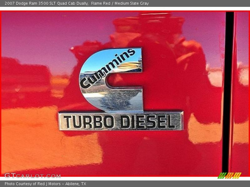 Flame Red / Medium Slate Gray 2007 Dodge Ram 3500 SLT Quad Cab Dually