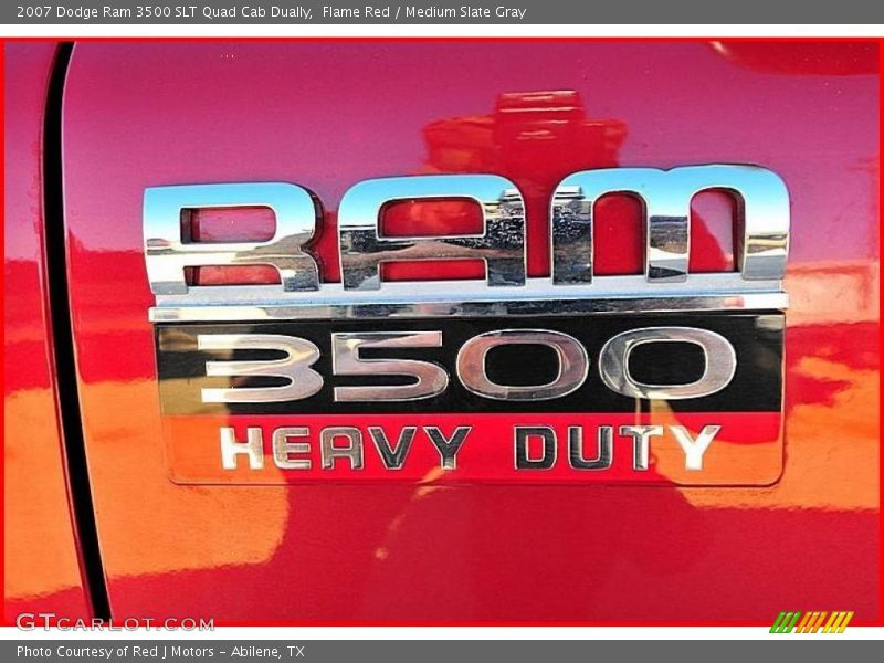 Flame Red / Medium Slate Gray 2007 Dodge Ram 3500 SLT Quad Cab Dually