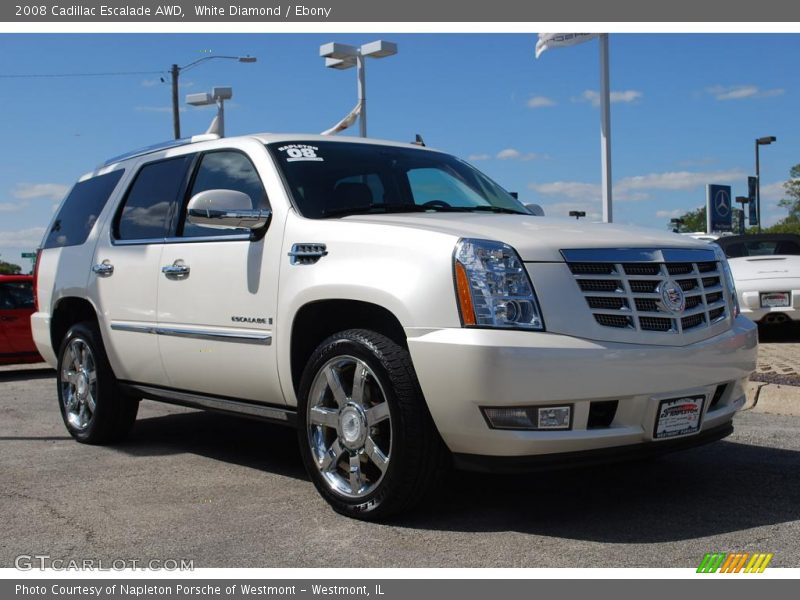 White Diamond / Ebony 2008 Cadillac Escalade AWD