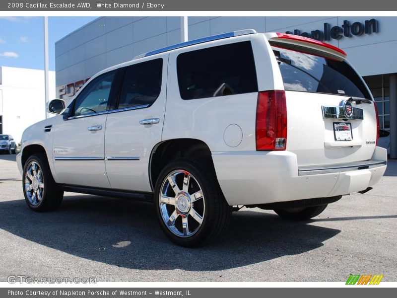 White Diamond / Ebony 2008 Cadillac Escalade AWD