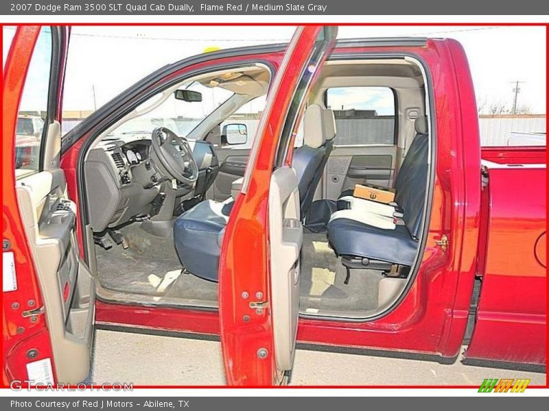 Flame Red / Medium Slate Gray 2007 Dodge Ram 3500 SLT Quad Cab Dually