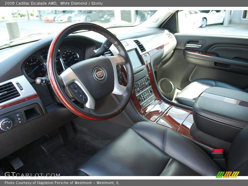 White Diamond / Ebony 2008 Cadillac Escalade AWD