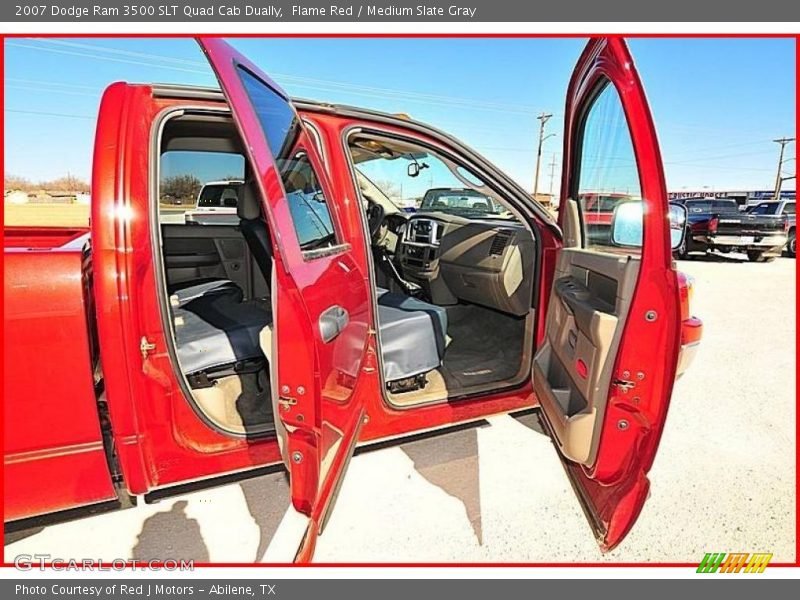 Flame Red / Medium Slate Gray 2007 Dodge Ram 3500 SLT Quad Cab Dually