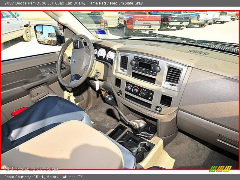 Flame Red / Medium Slate Gray 2007 Dodge Ram 3500 SLT Quad Cab Dually