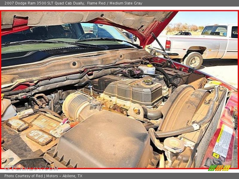 Flame Red / Medium Slate Gray 2007 Dodge Ram 3500 SLT Quad Cab Dually