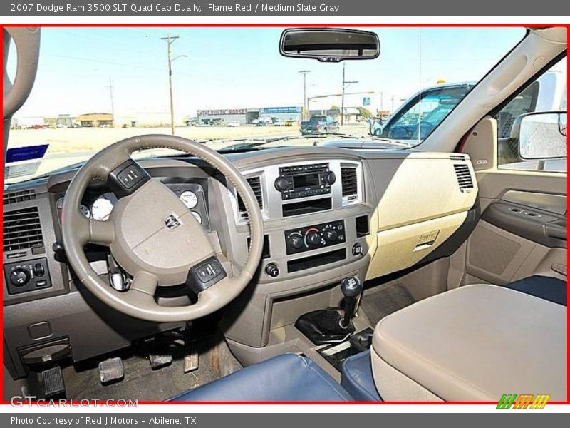 Flame Red / Medium Slate Gray 2007 Dodge Ram 3500 SLT Quad Cab Dually