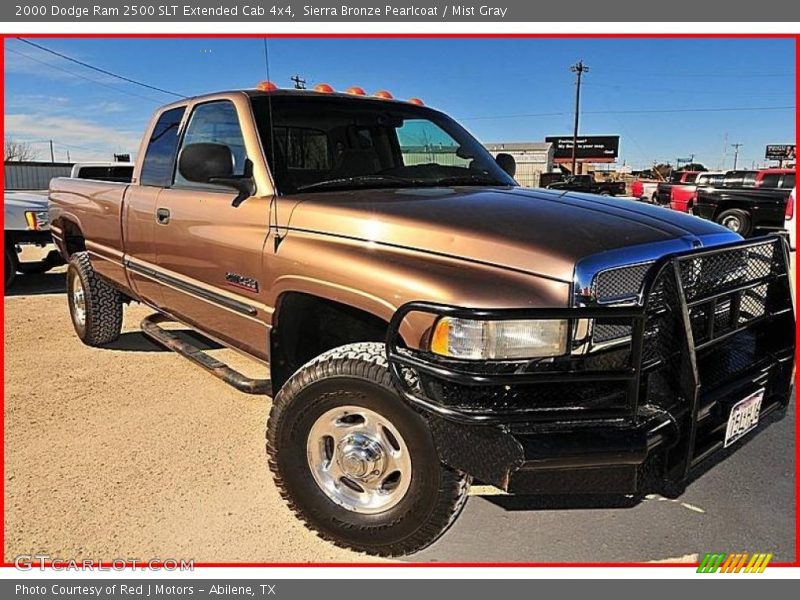 Sierra Bronze Pearlcoat / Mist Gray 2000 Dodge Ram 2500 SLT Extended Cab 4x4