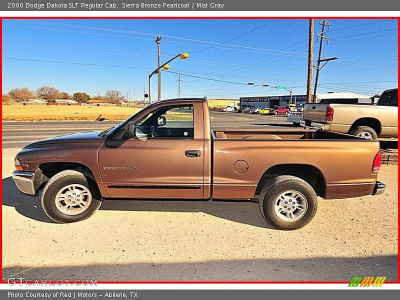 Sierra Bronze Pearlcoat / Mist Gray 2000 Dodge Dakota SLT Regular Cab