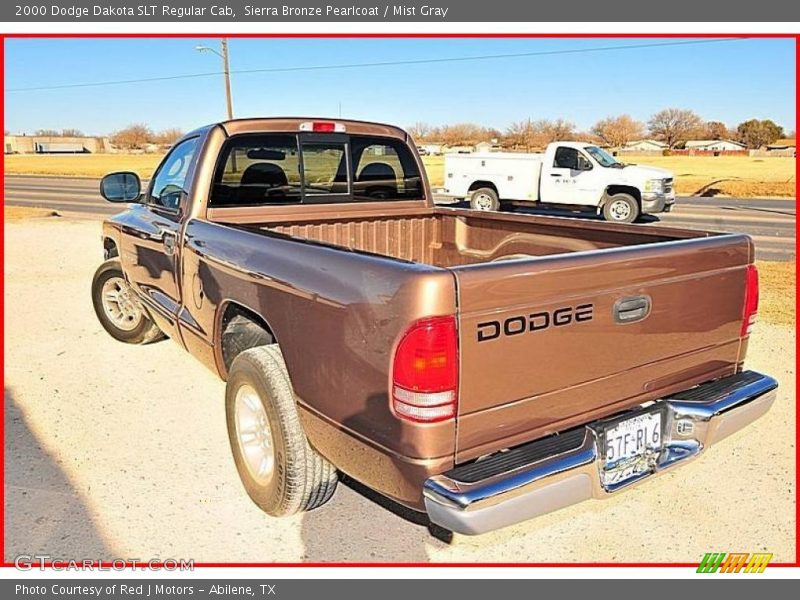 Sierra Bronze Pearlcoat / Mist Gray 2000 Dodge Dakota SLT Regular Cab