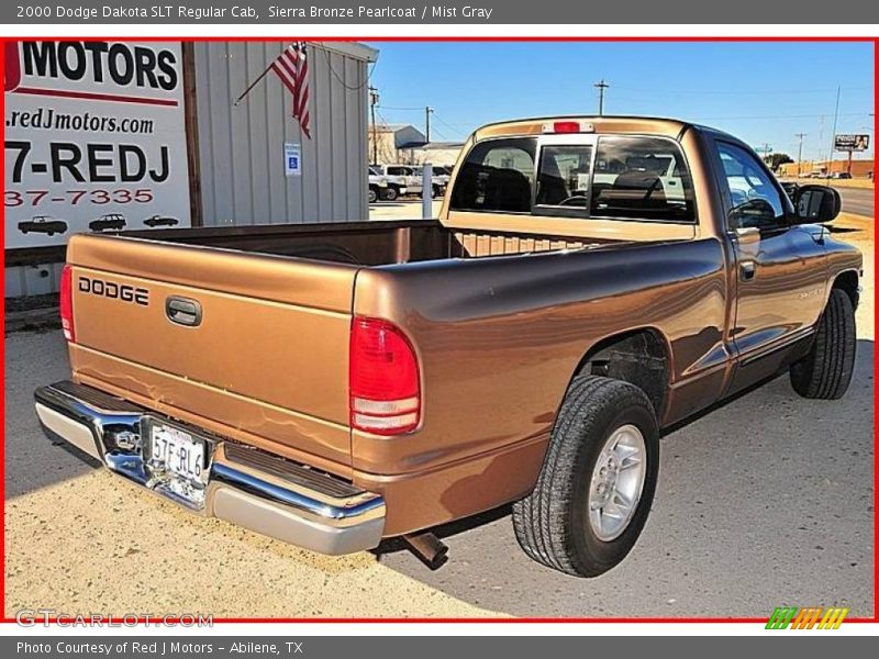 Sierra Bronze Pearlcoat / Mist Gray 2000 Dodge Dakota SLT Regular Cab