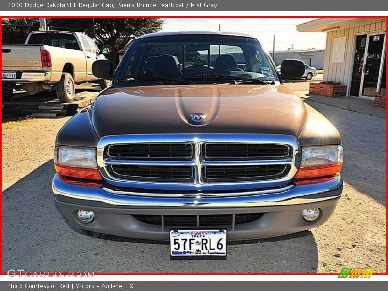 Sierra Bronze Pearlcoat / Mist Gray 2000 Dodge Dakota SLT Regular Cab