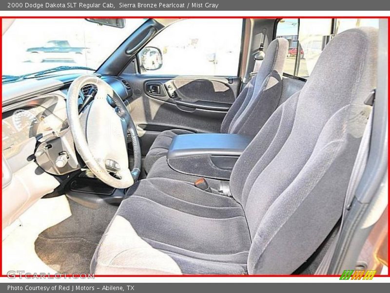 Sierra Bronze Pearlcoat / Mist Gray 2000 Dodge Dakota SLT Regular Cab