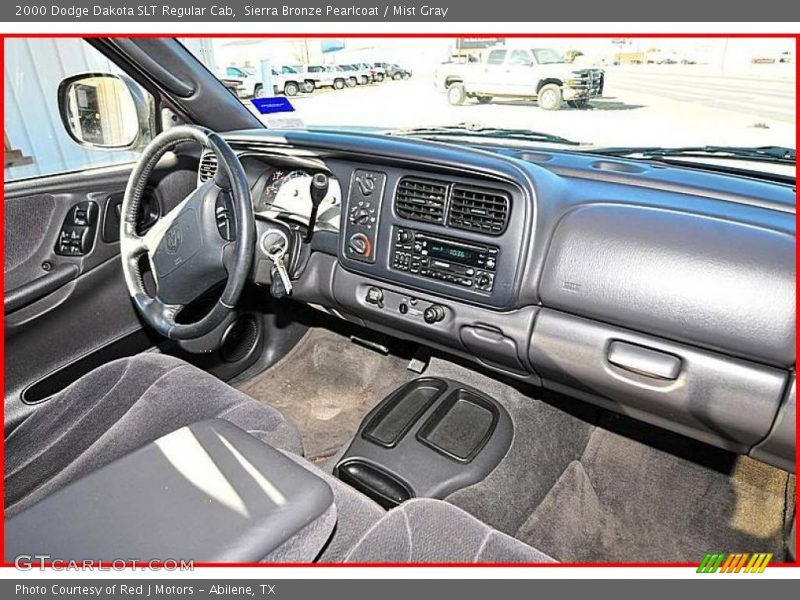 Sierra Bronze Pearlcoat / Mist Gray 2000 Dodge Dakota SLT Regular Cab