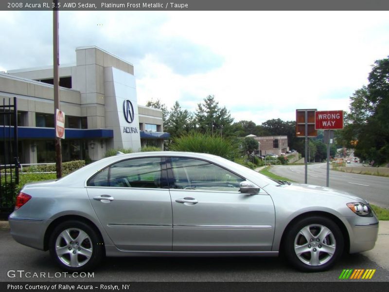 Platinum Frost Metallic / Taupe 2008 Acura RL 3.5 AWD Sedan