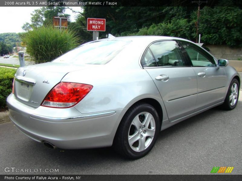 Platinum Frost Metallic / Taupe 2008 Acura RL 3.5 AWD Sedan