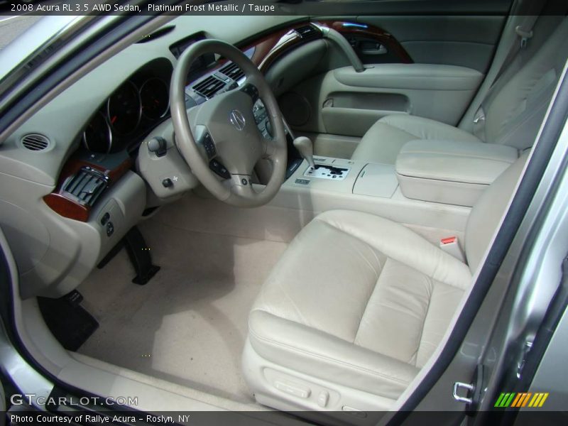 Platinum Frost Metallic / Taupe 2008 Acura RL 3.5 AWD Sedan