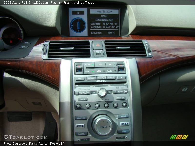 Platinum Frost Metallic / Taupe 2008 Acura RL 3.5 AWD Sedan