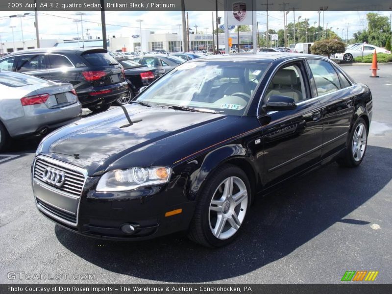 Brilliant Black / Platinum 2005 Audi A4 3.2 quattro Sedan
