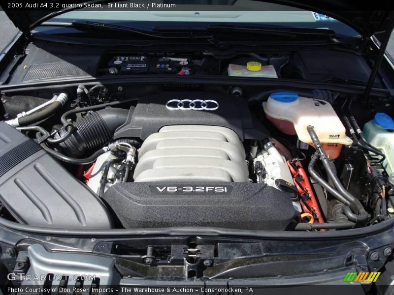 Brilliant Black / Platinum 2005 Audi A4 3.2 quattro Sedan