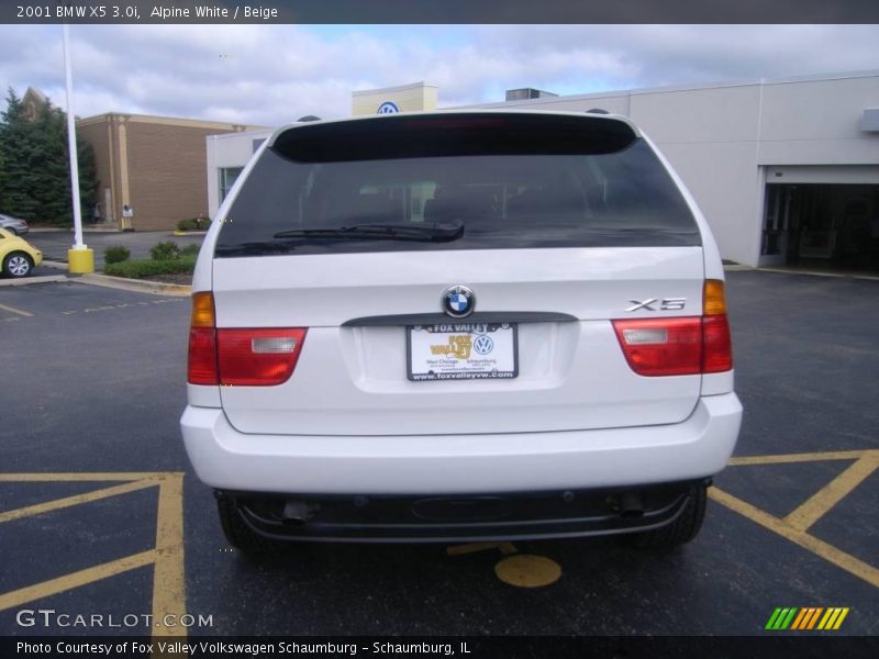 Alpine White / Beige 2001 BMW X5 3.0i