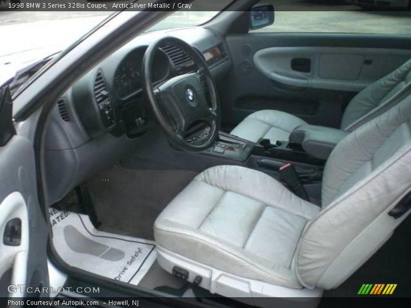 Arctic Silver Metallic / Gray 1998 BMW 3 Series 328is Coupe