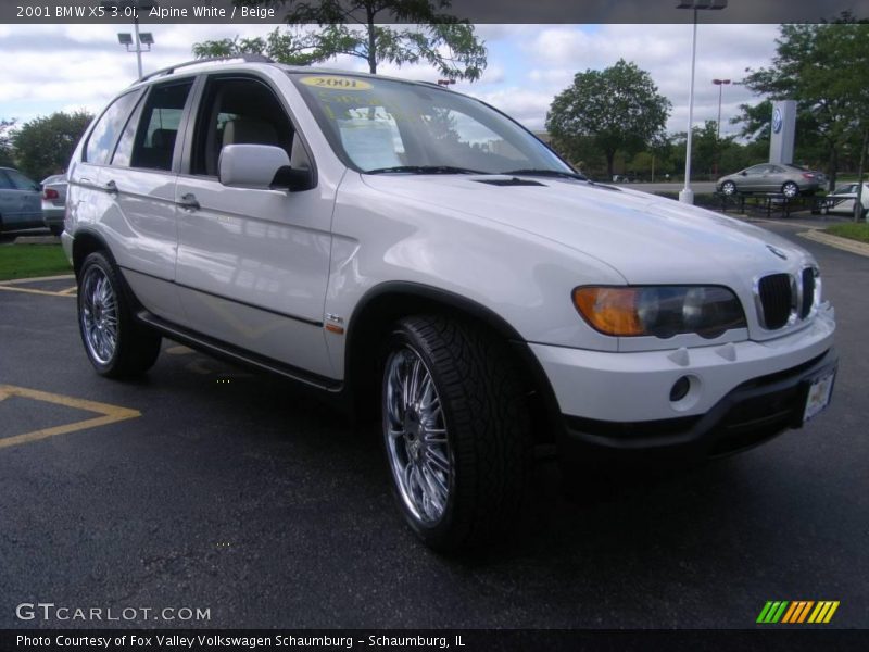 Alpine White / Beige 2001 BMW X5 3.0i