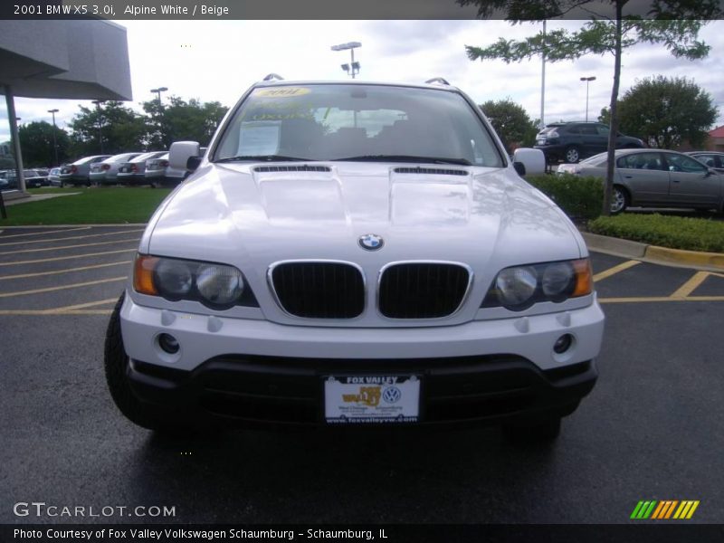 Alpine White / Beige 2001 BMW X5 3.0i