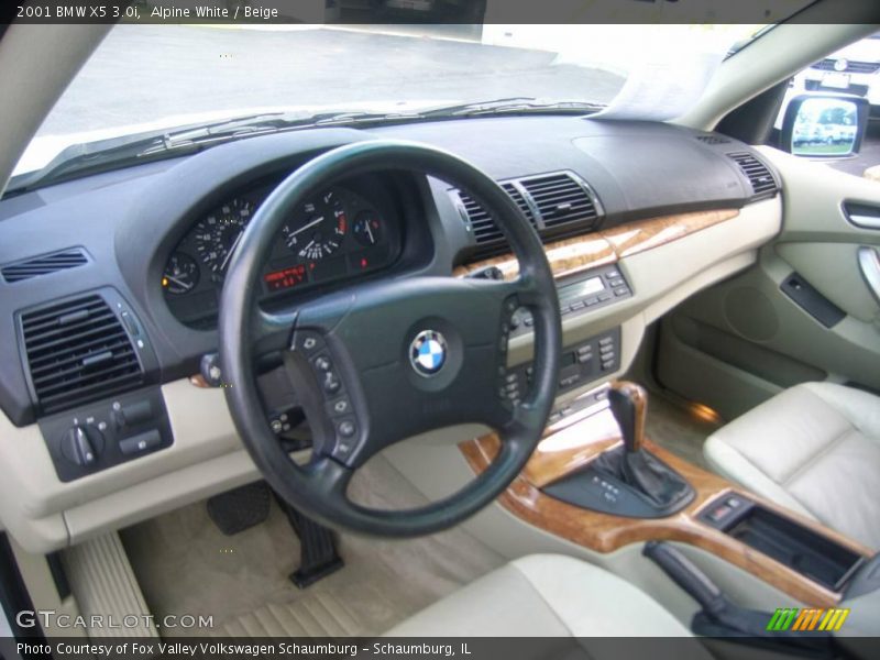Alpine White / Beige 2001 BMW X5 3.0i