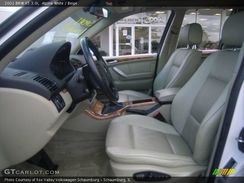 Alpine White / Beige 2001 BMW X5 3.0i