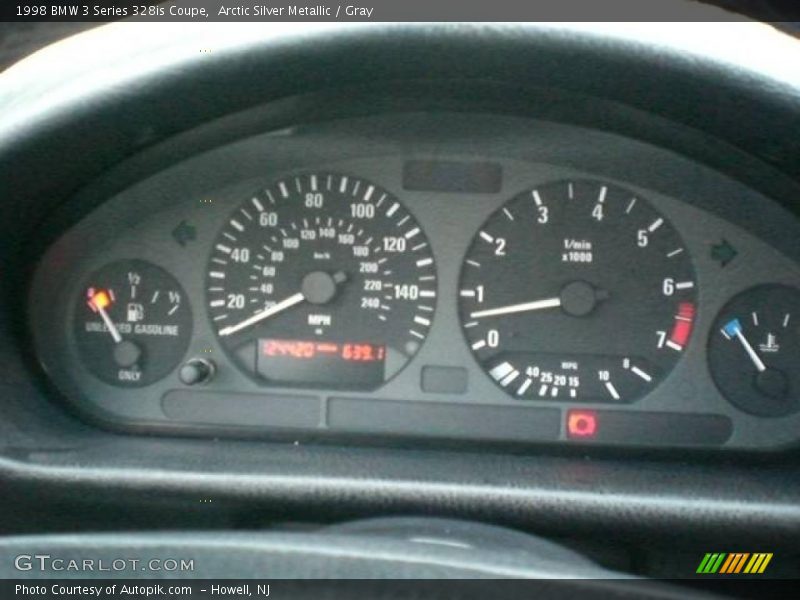 Arctic Silver Metallic / Gray 1998 BMW 3 Series 328is Coupe