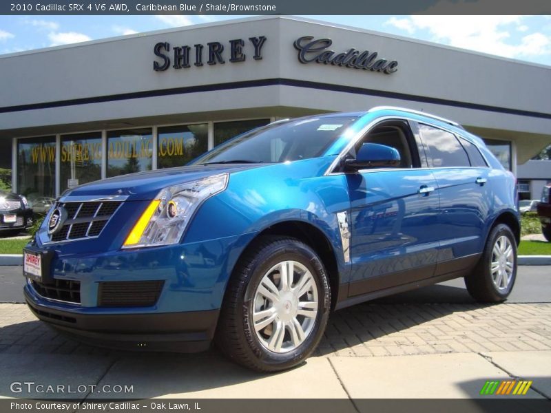 Caribbean Blue / Shale/Brownstone 2010 Cadillac SRX 4 V6 AWD