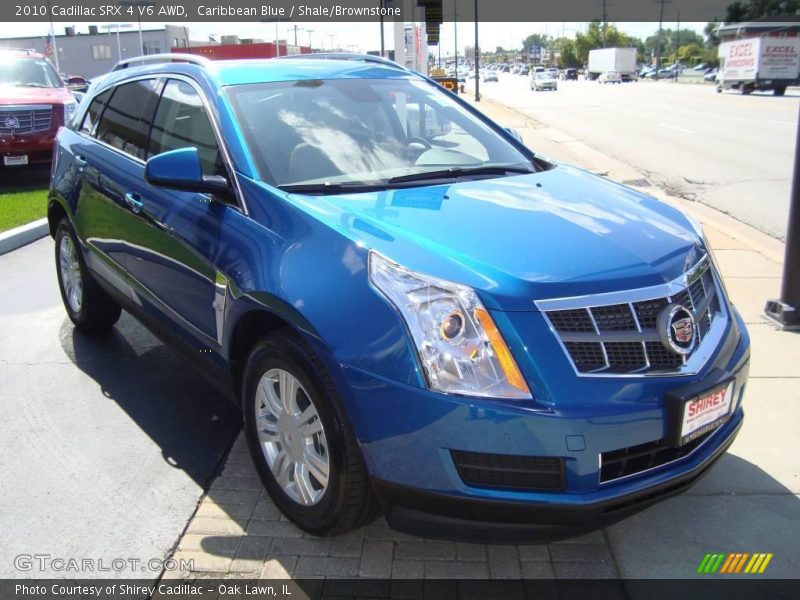 Caribbean Blue / Shale/Brownstone 2010 Cadillac SRX 4 V6 AWD