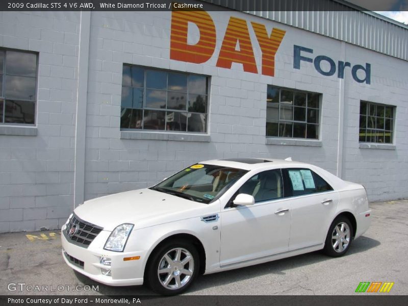 White Diamond Tricoat / Cashmere 2009 Cadillac STS 4 V6 AWD