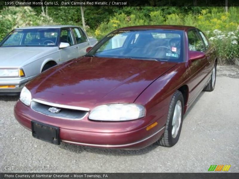 Dark Carmine Red Metallic / Charcoal 1996 Chevrolet Monte Carlo LS