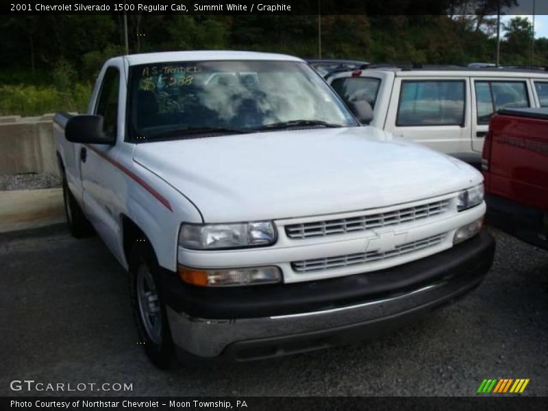 Summit White / Graphite 2001 Chevrolet Silverado 1500 Regular Cab
