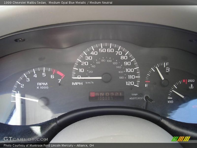Medium Opal Blue Metallic / Medium Neutral 1999 Chevrolet Malibu Sedan