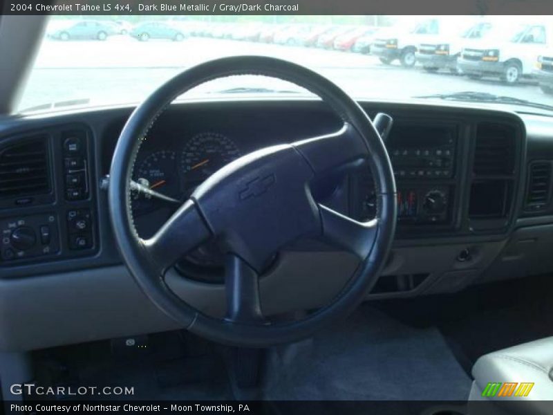 Dark Blue Metallic / Gray/Dark Charcoal 2004 Chevrolet Tahoe LS 4x4