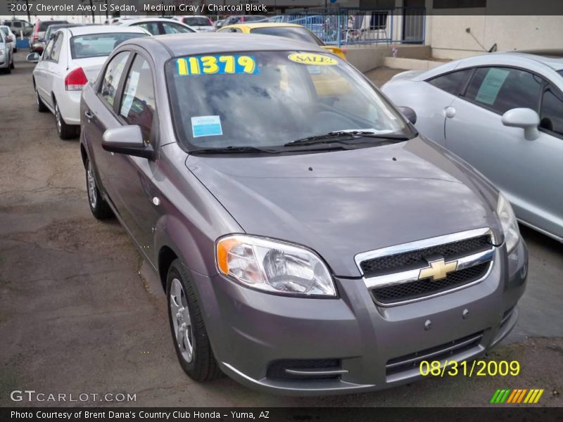 Medium Gray / Charcoal Black 2007 Chevrolet Aveo LS Sedan